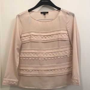 Pink Banana Republic Top w/ Scallop and Pintucks
